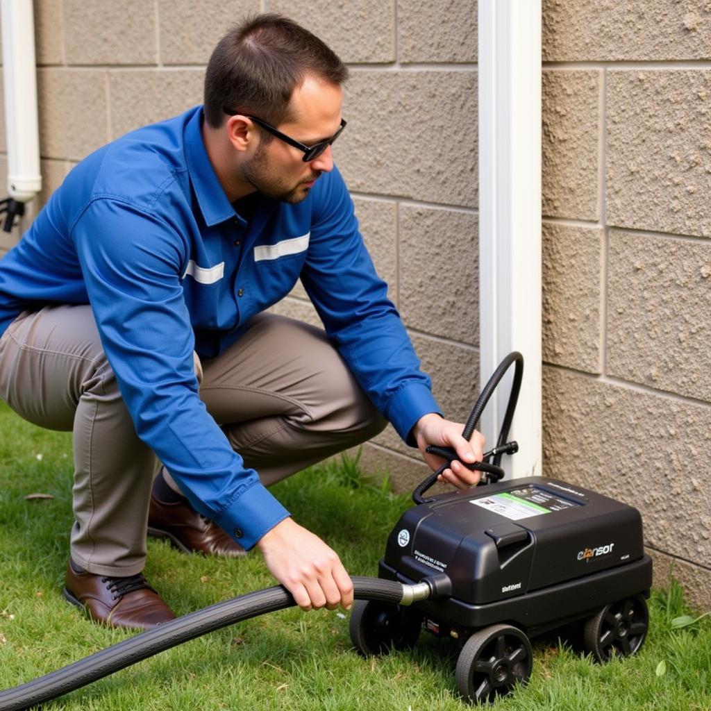 Installation of a Super Asia Electric Geyser by a technician.