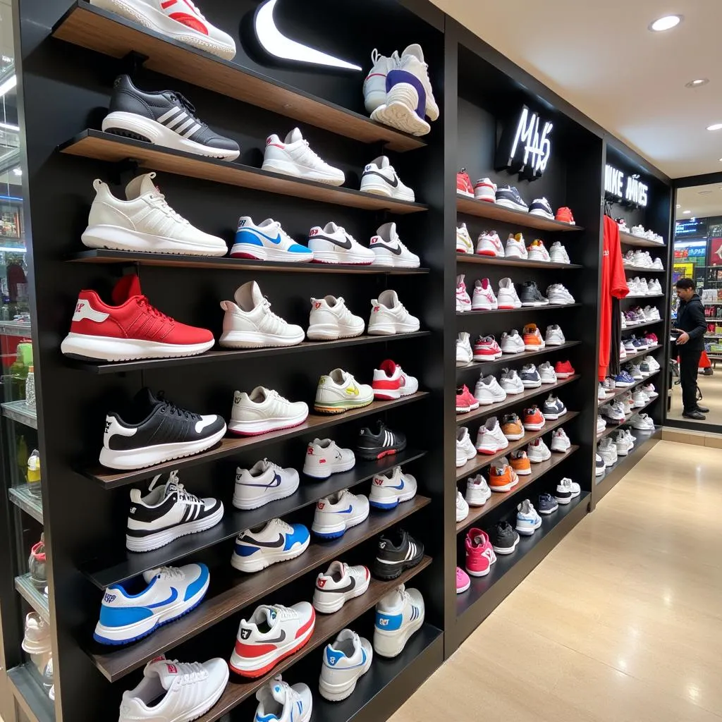 International shoe brands in a Pakistani mall