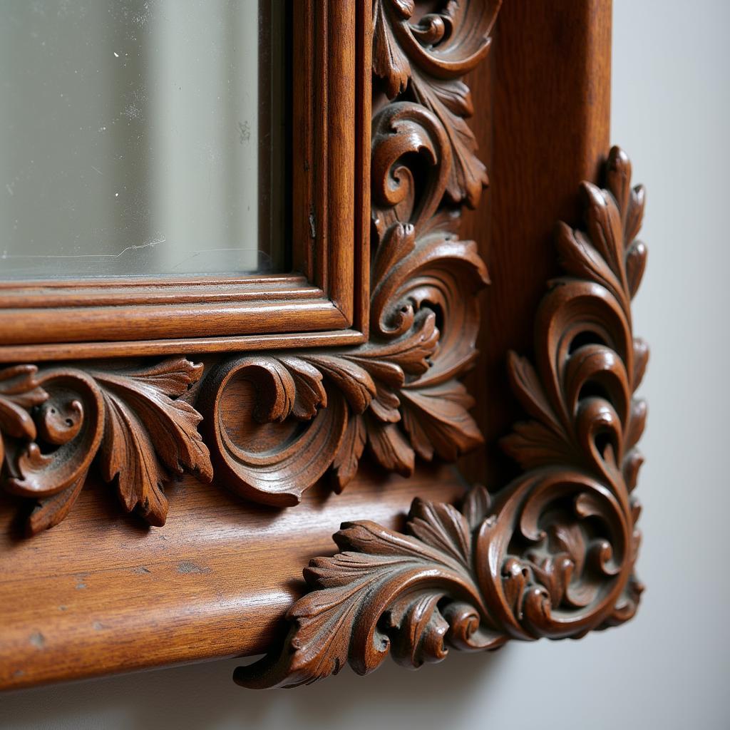 Intricately Carved Mirror Frame