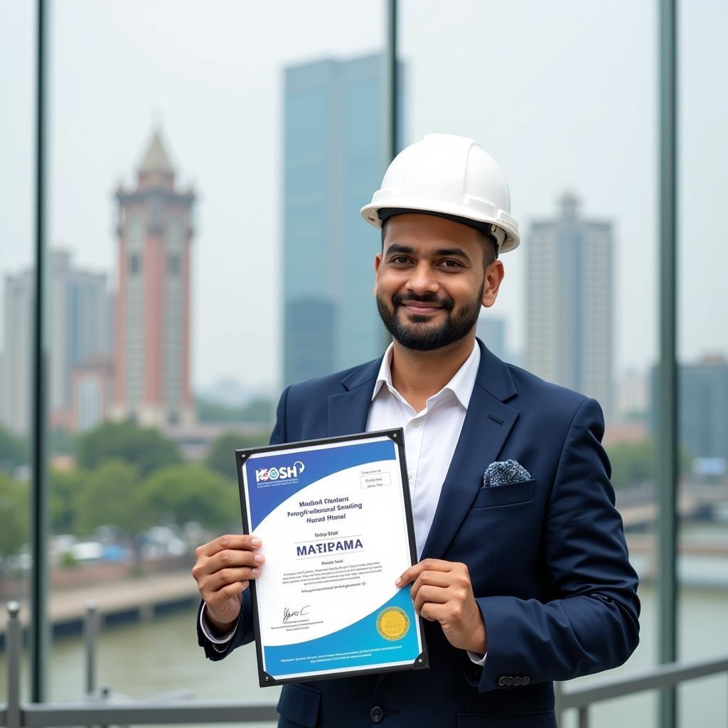 Pakistani Professional Holding IOSH Certificate