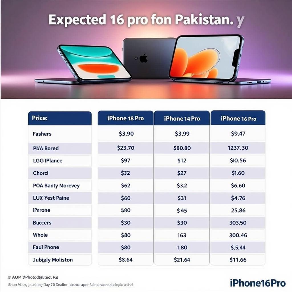 iPhone 16 Pro Price Comparison in Pakistan