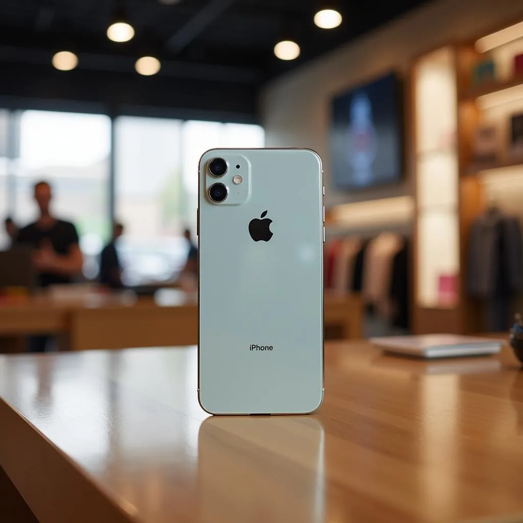 iPhone 8 Displayed in a Retail Store