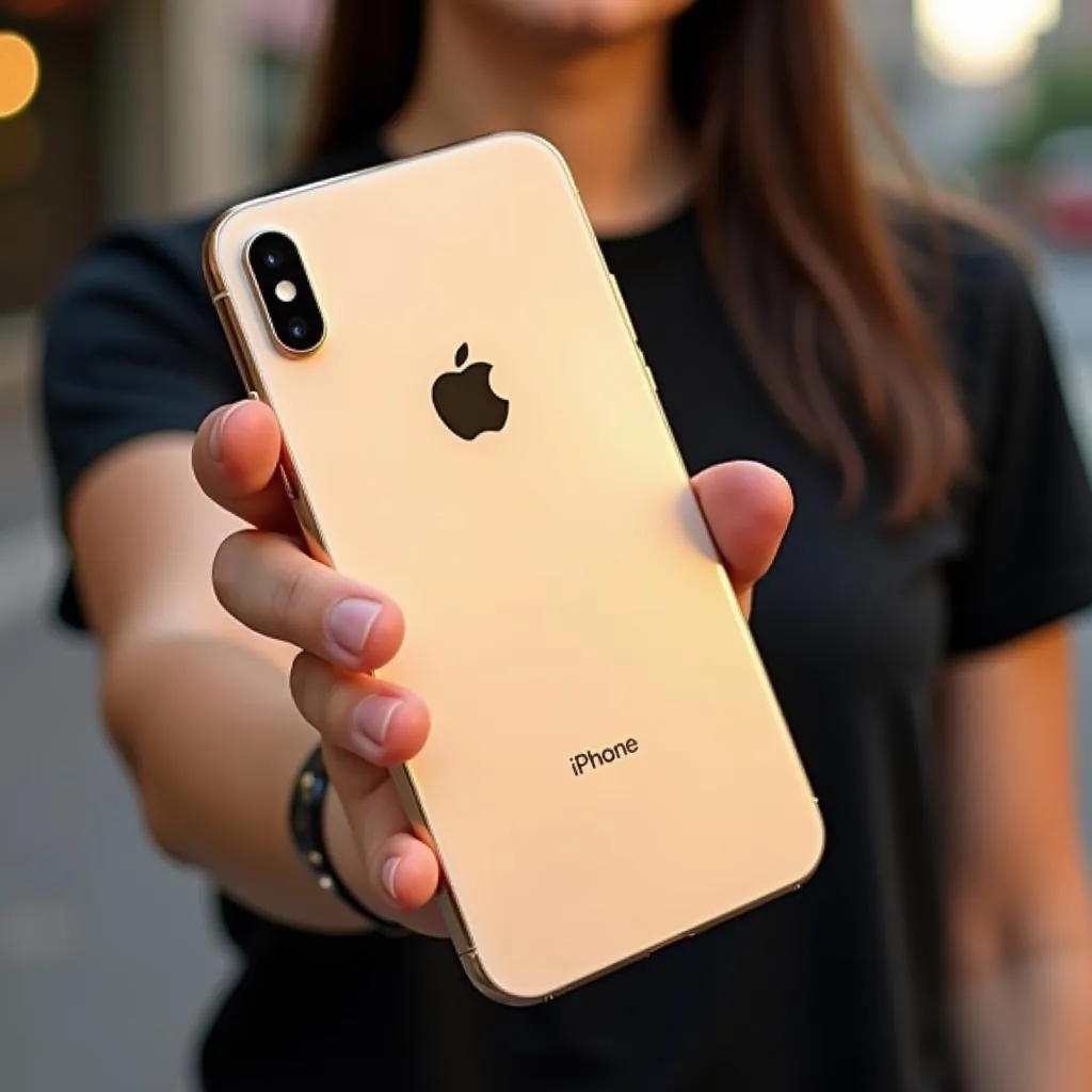 iPhone XS Max Gold in Hand