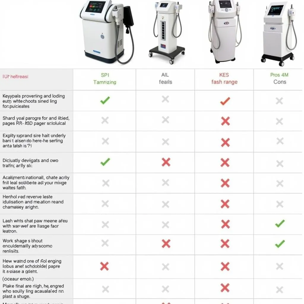 IPL Hair Removal Machine Price Comparison Chart