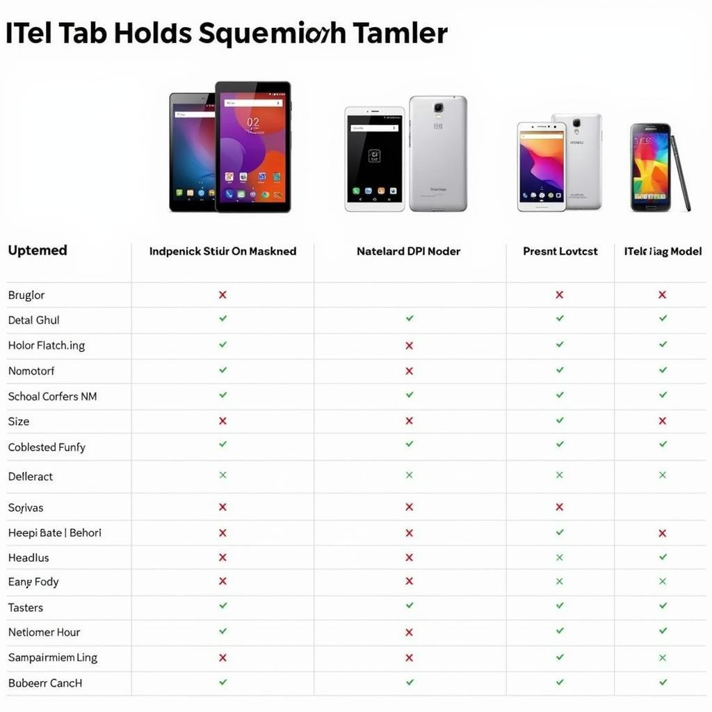 Itel Tab Model Comparison Chart