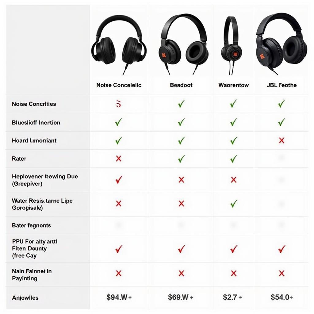 JBL Headphones Features Comparison