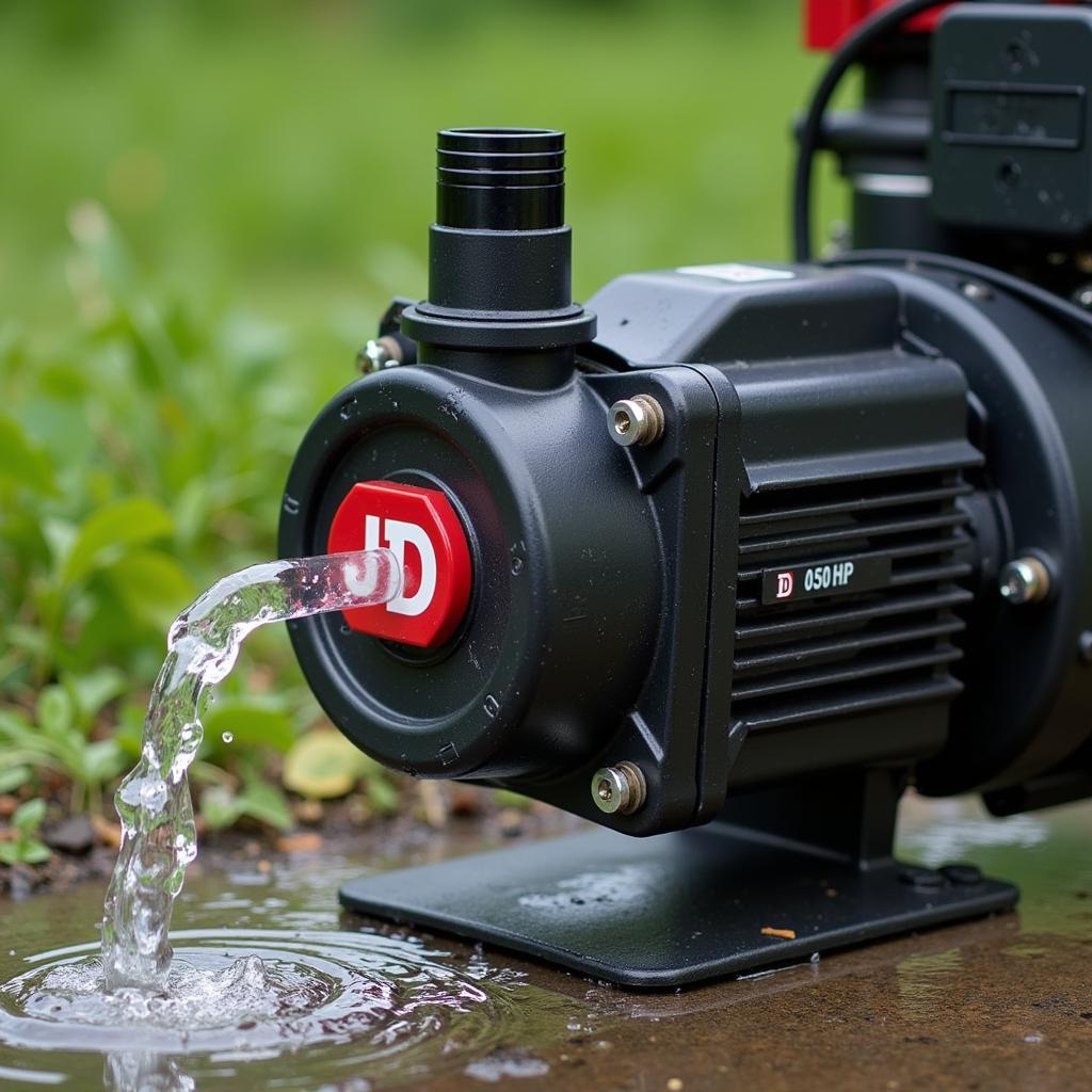 JD 0.50 HP water pump in operation