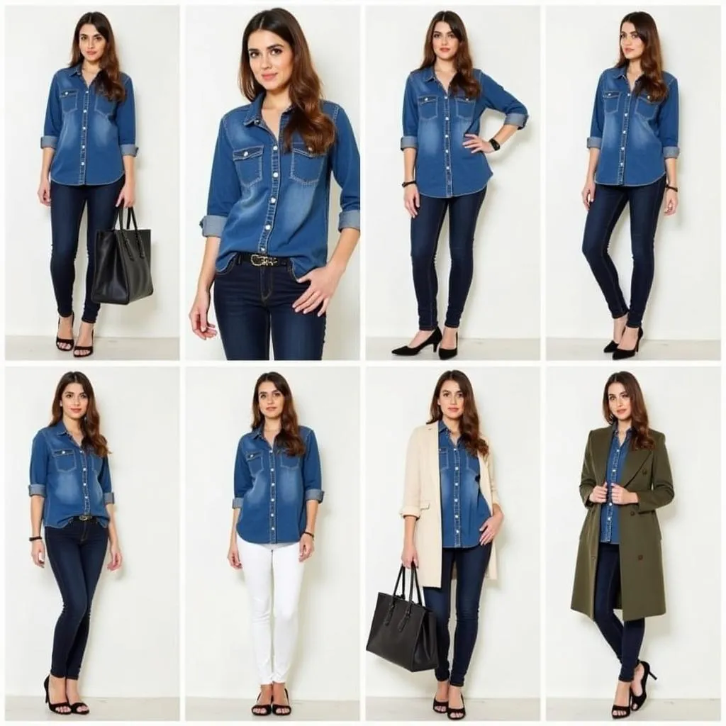 Different ways to style a jeans shirt