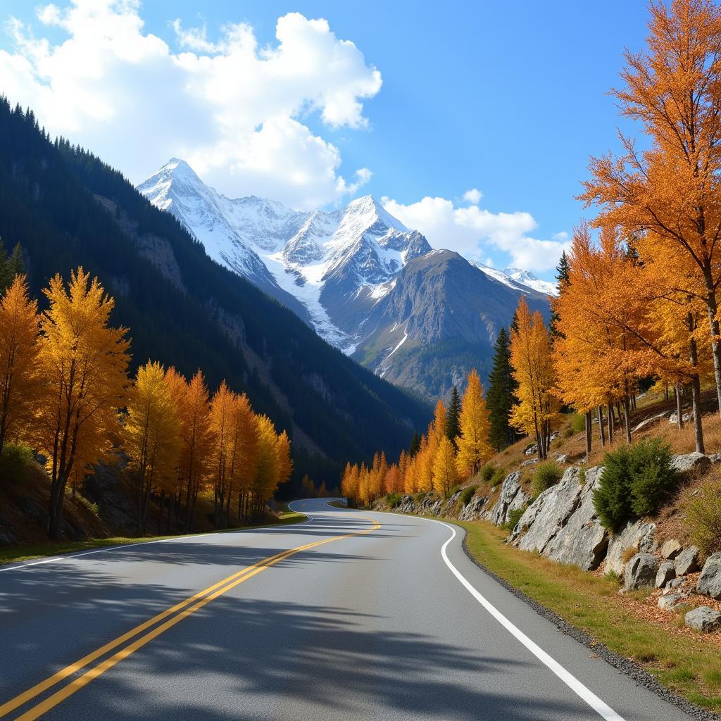 Karakoram Highway in Autumn