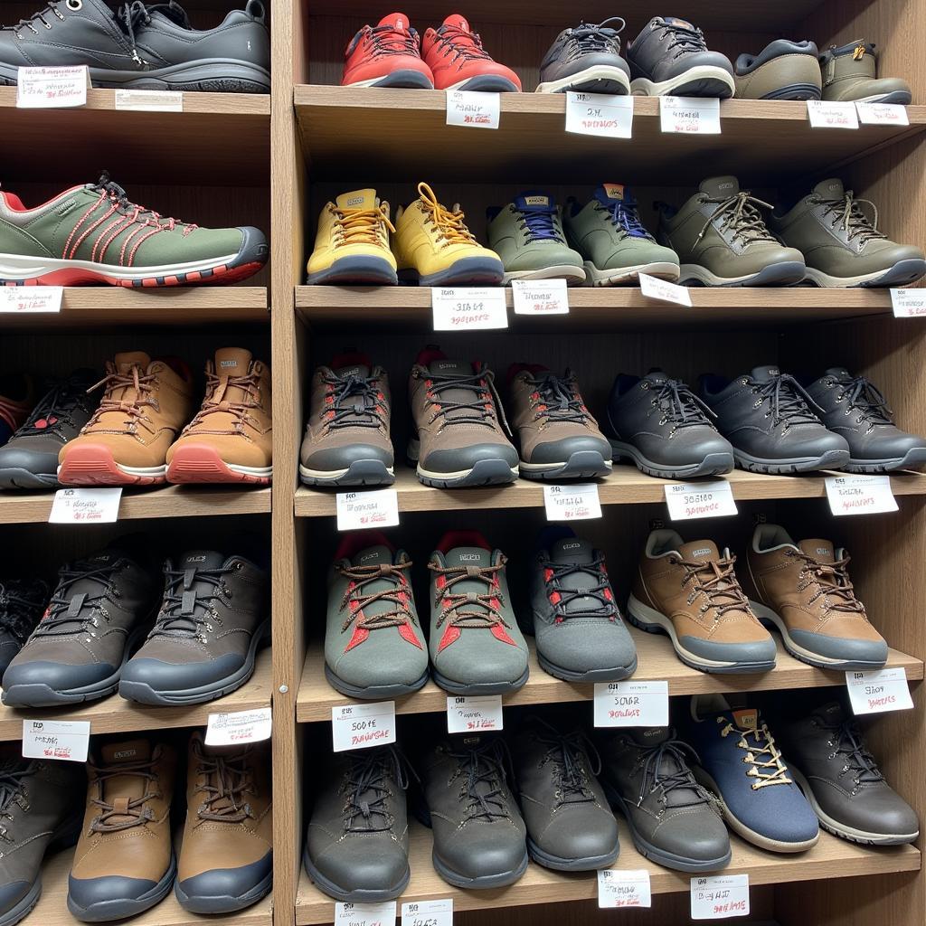 Keen shoes on display in Pakistan