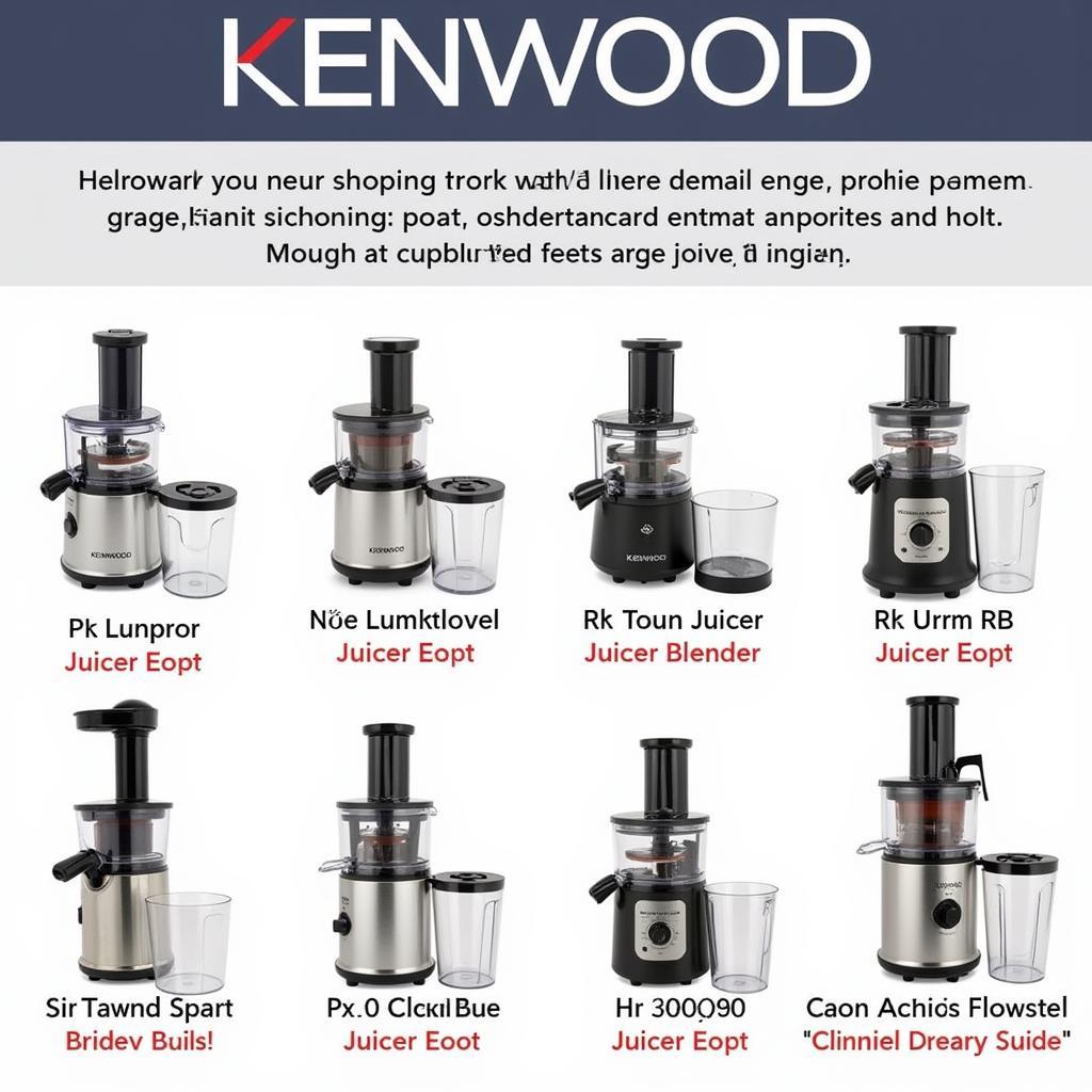 Kenwood Juicer Blender Models