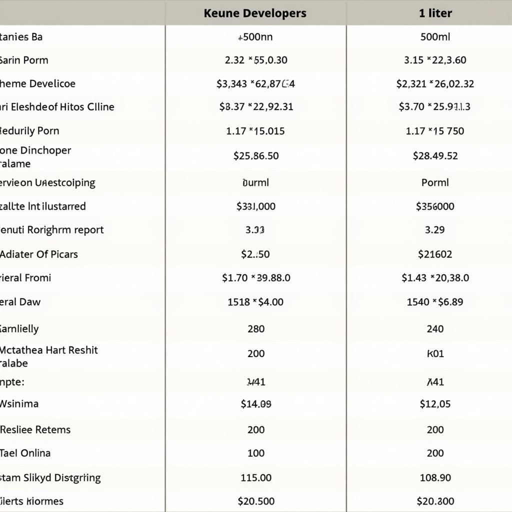 Keune Developer Price Comparison