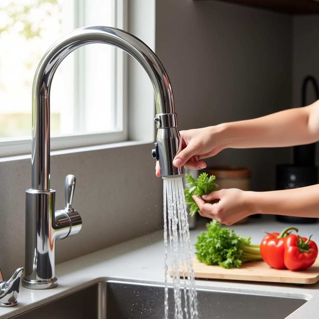 Kitchen Tap with Pull-Out Sprayer in Pakistan