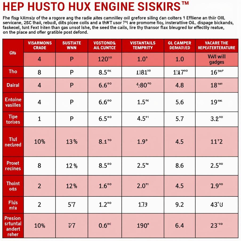 Kixx Engine Oil Viscosity Chart