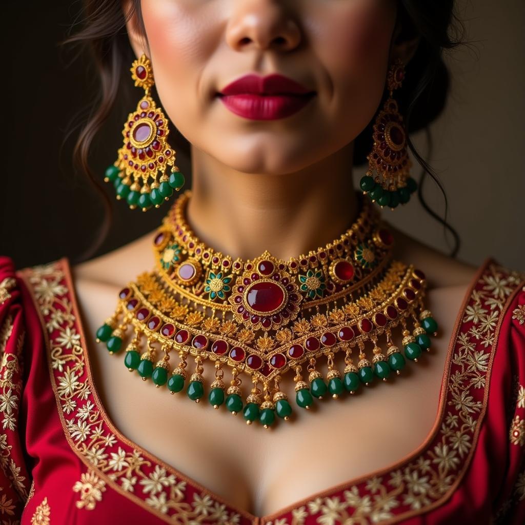 Kundan bridal necklace set