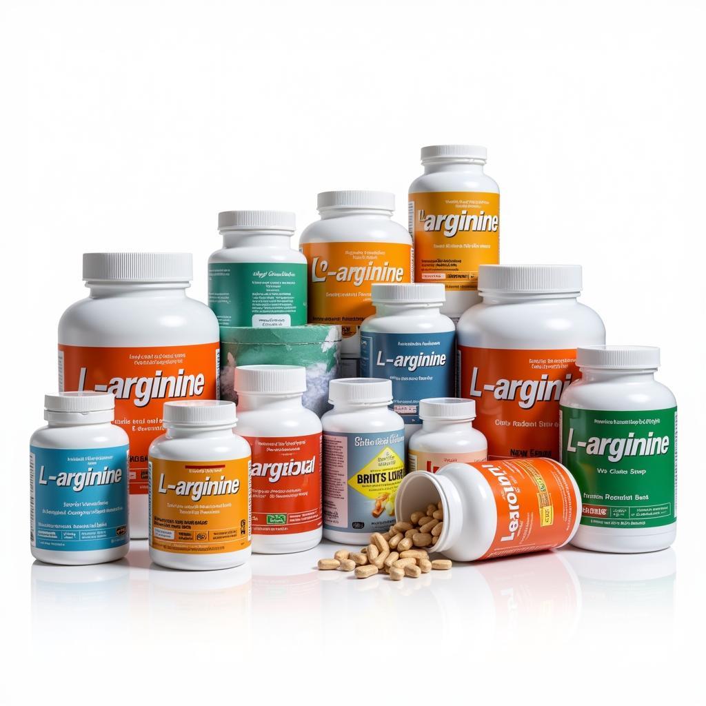 Different forms of L-arginine supplements