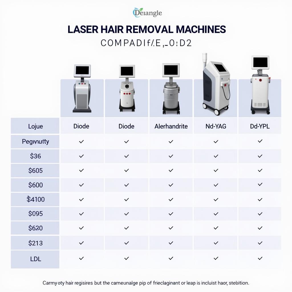 Laser Hair Removal Machine Price Comparison Chart