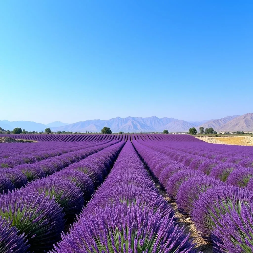 Purple lavender fields in Pakistan