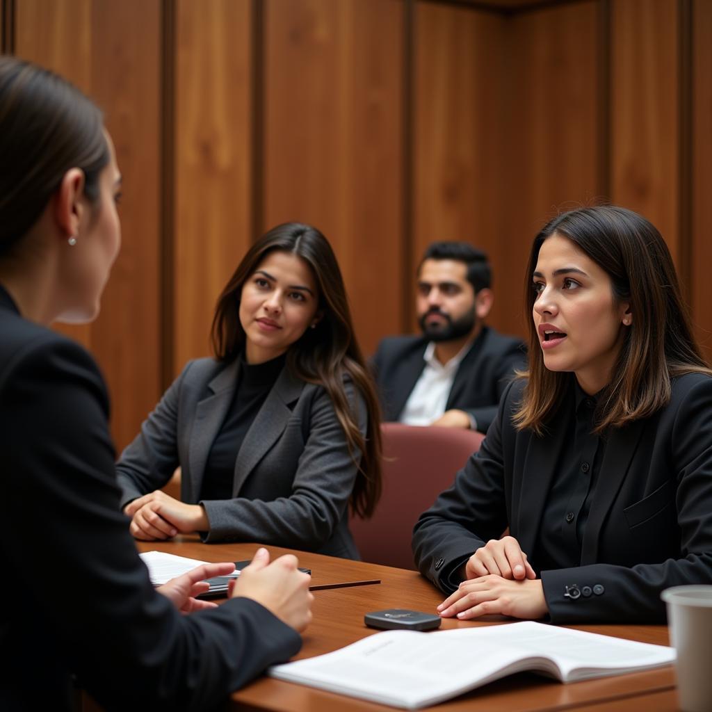 Law Students Participating in a Moot Court Competition