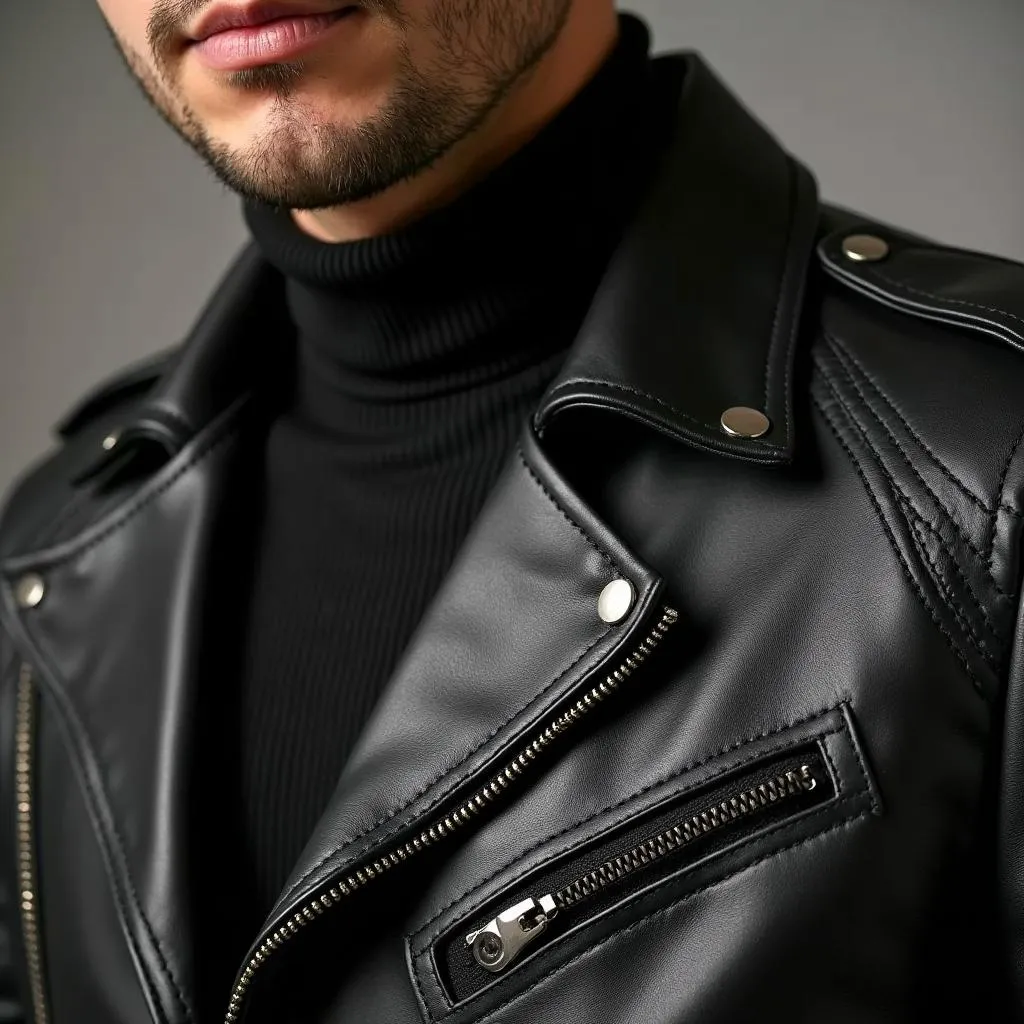 Men's leather biker jacket in Pakistan