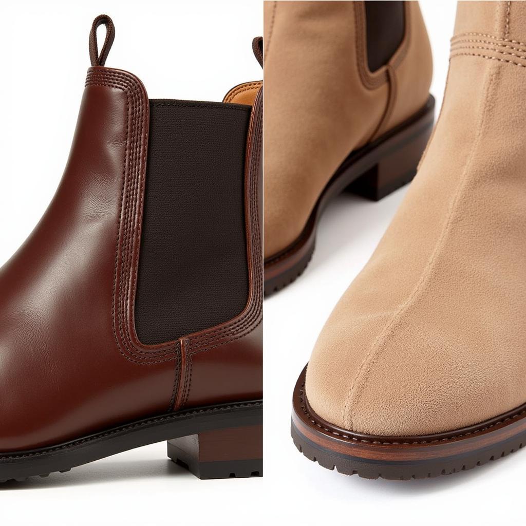 Leather and Suede Chelsea Boots