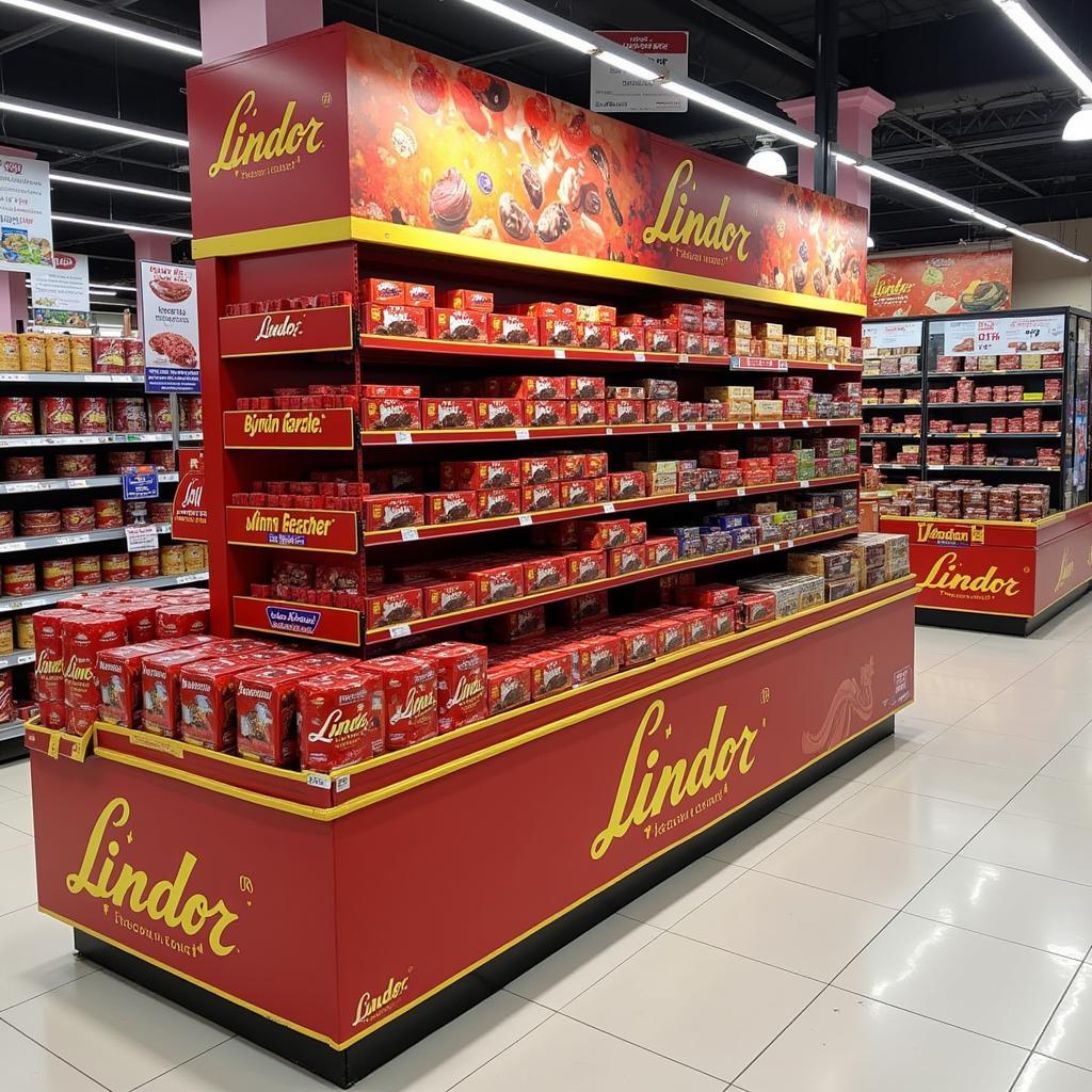 Lindor Chocolate Display in a Pakistani Supermarket