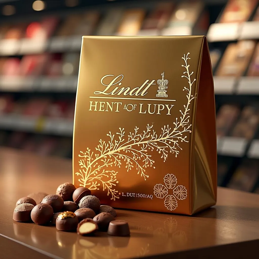 Luxury Lindt Gift Box Displayed in a Pakistani Retail Setting