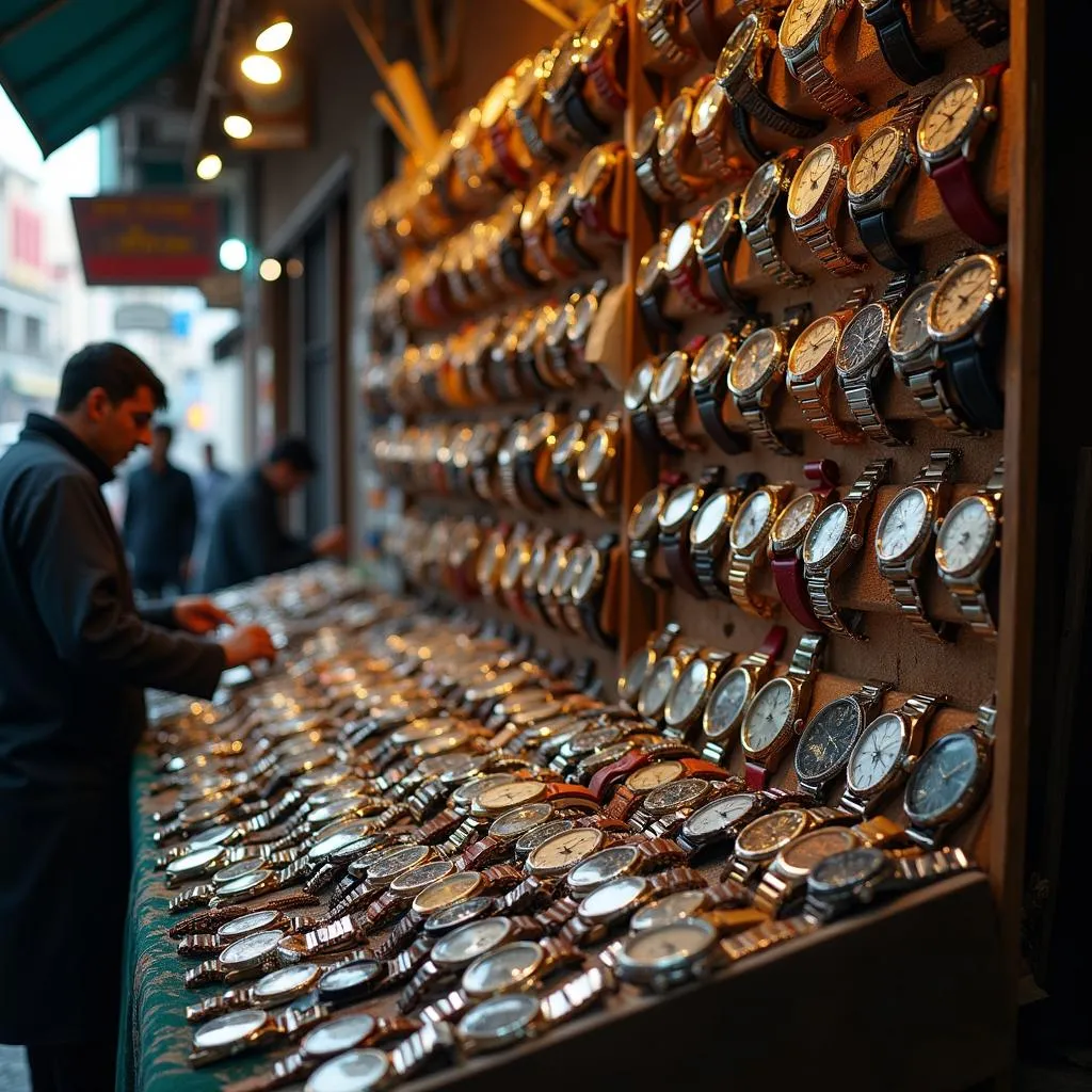 Local watch market in Pakistan