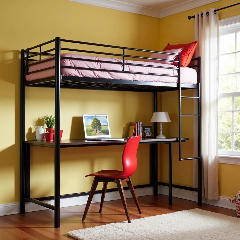 Loft Bunk Bed with Study Area in Pakistan