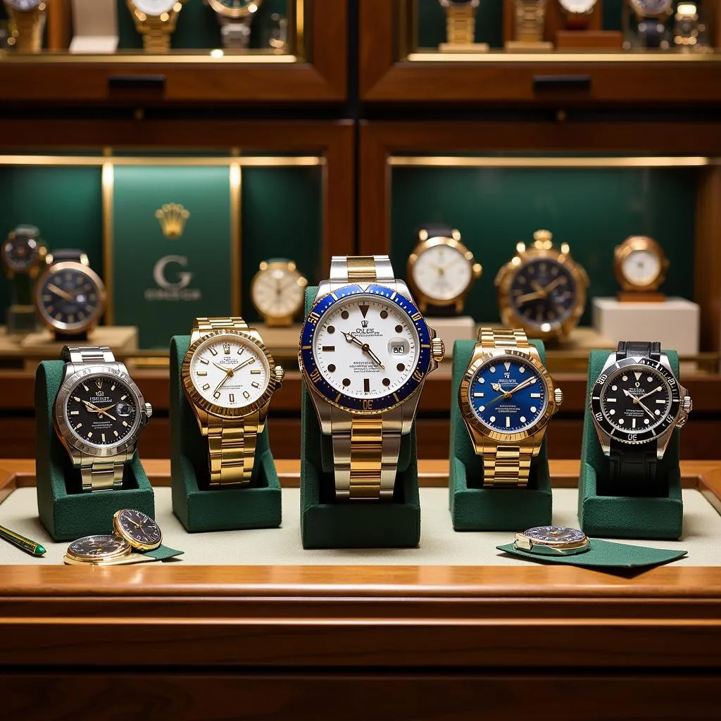 Luxury watch display in Pakistan