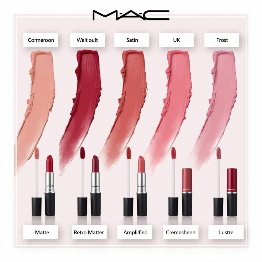 MAC Lipstick Finishes Display