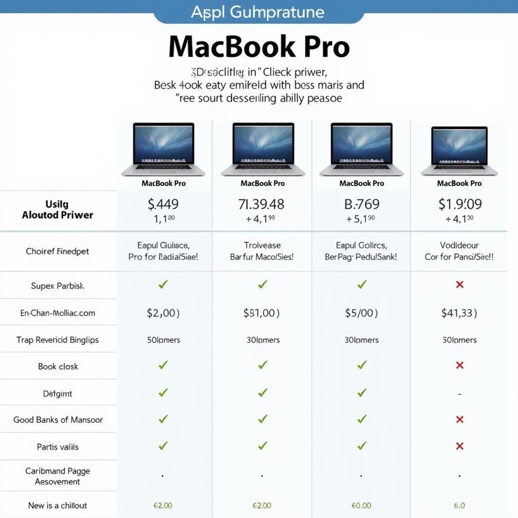 MacBook Pro Models Comparison