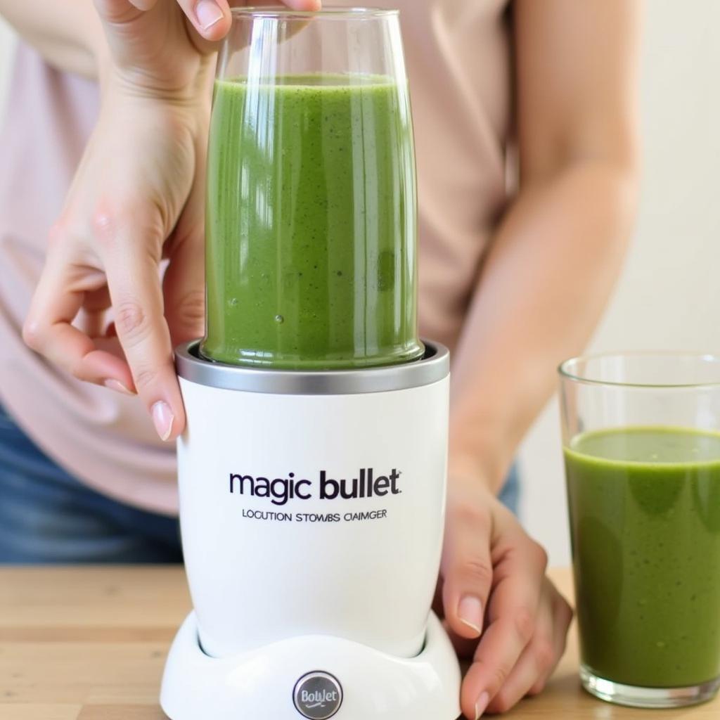 Making a Smoothie with a Magic Bullet Blender