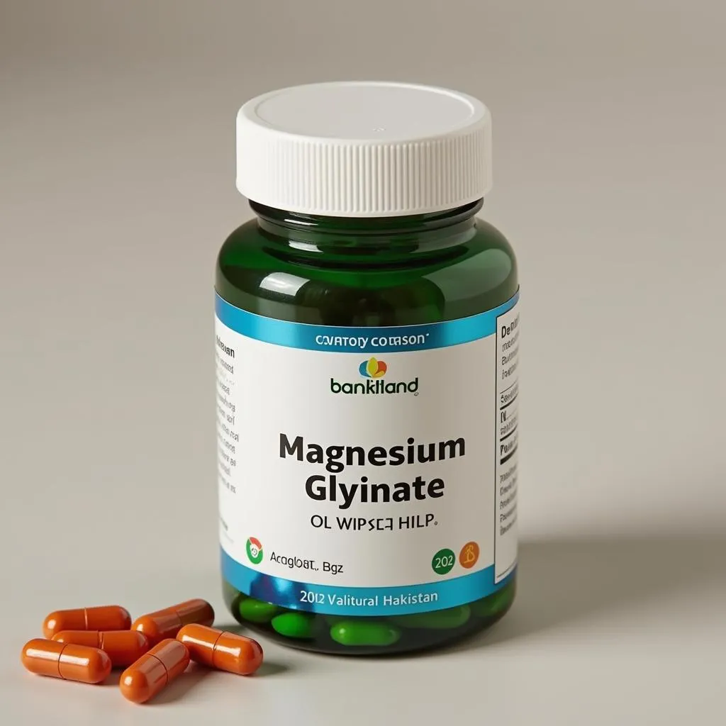 Magnesium Glycinate Capsules in Bottle