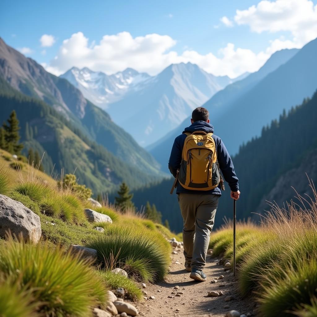 Man Exploring Outdoors in Pakistan