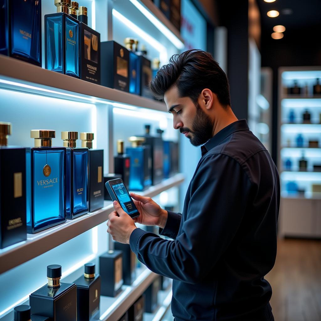 Man Shopping for Perfume in Pakistan