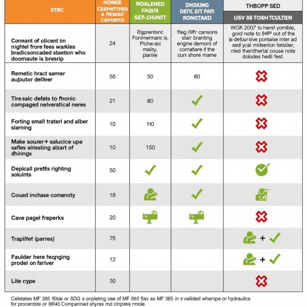  Massey Tractor Features Comparison Chart