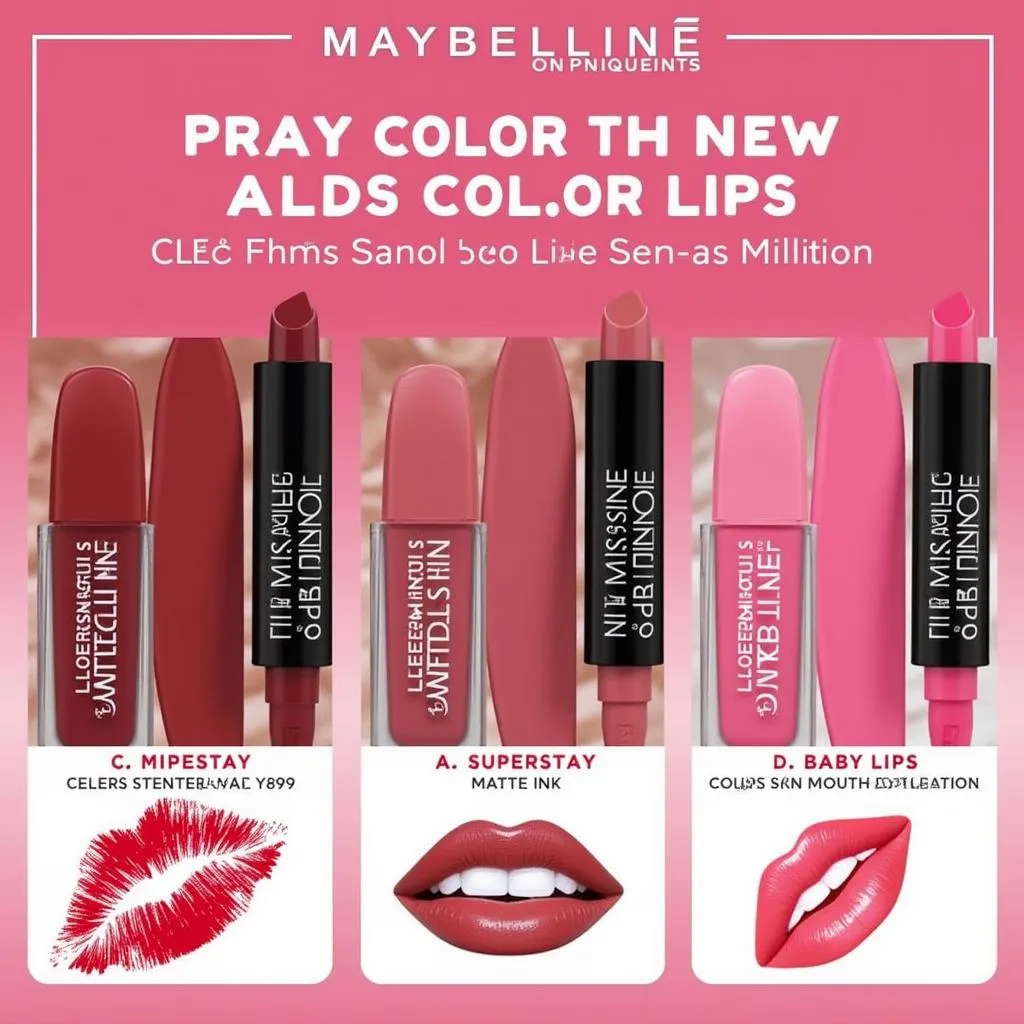 Maybelline Lipstick Collections