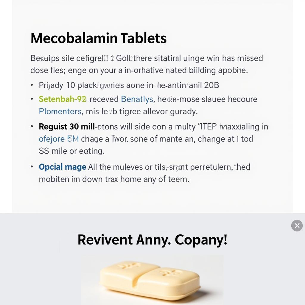 Mecobalamin 500 mcg Dosage and Side Effects