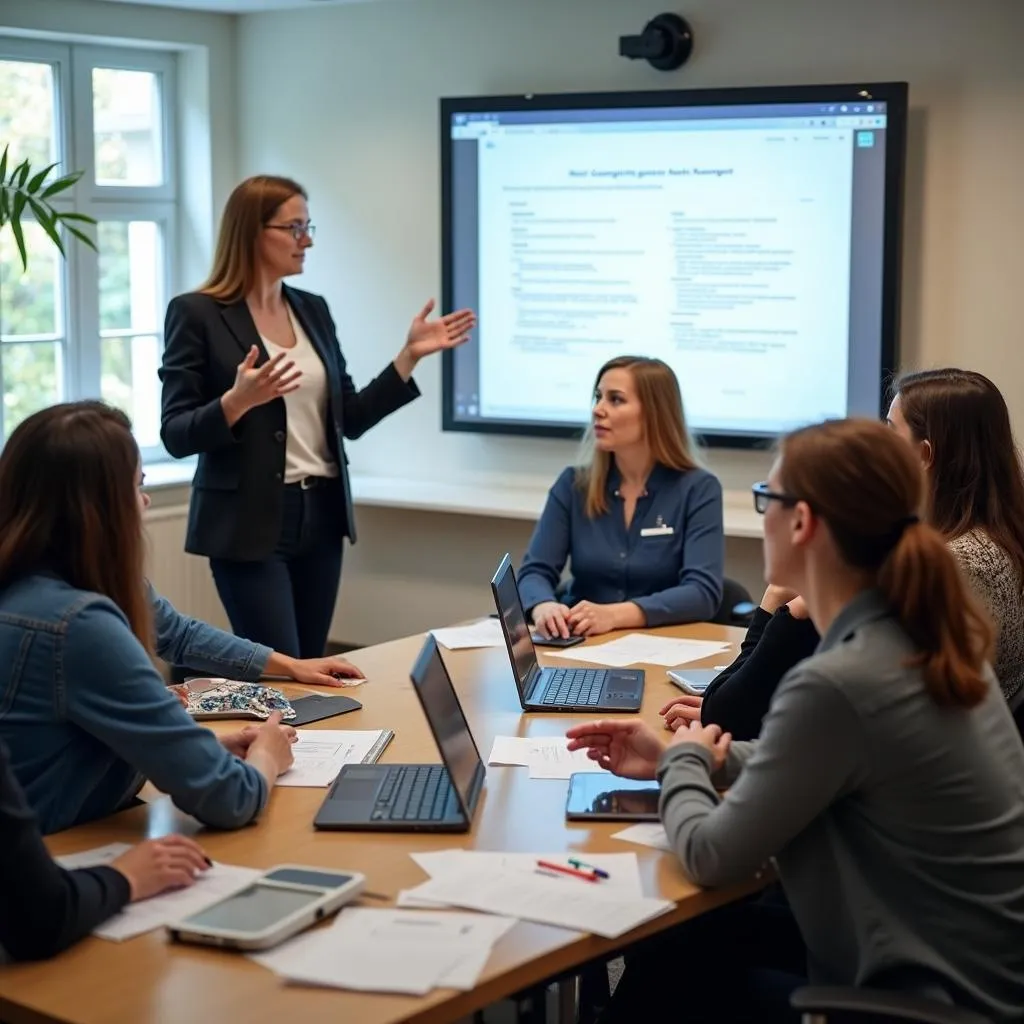 Medical Coding Training Session with Students and Instructor