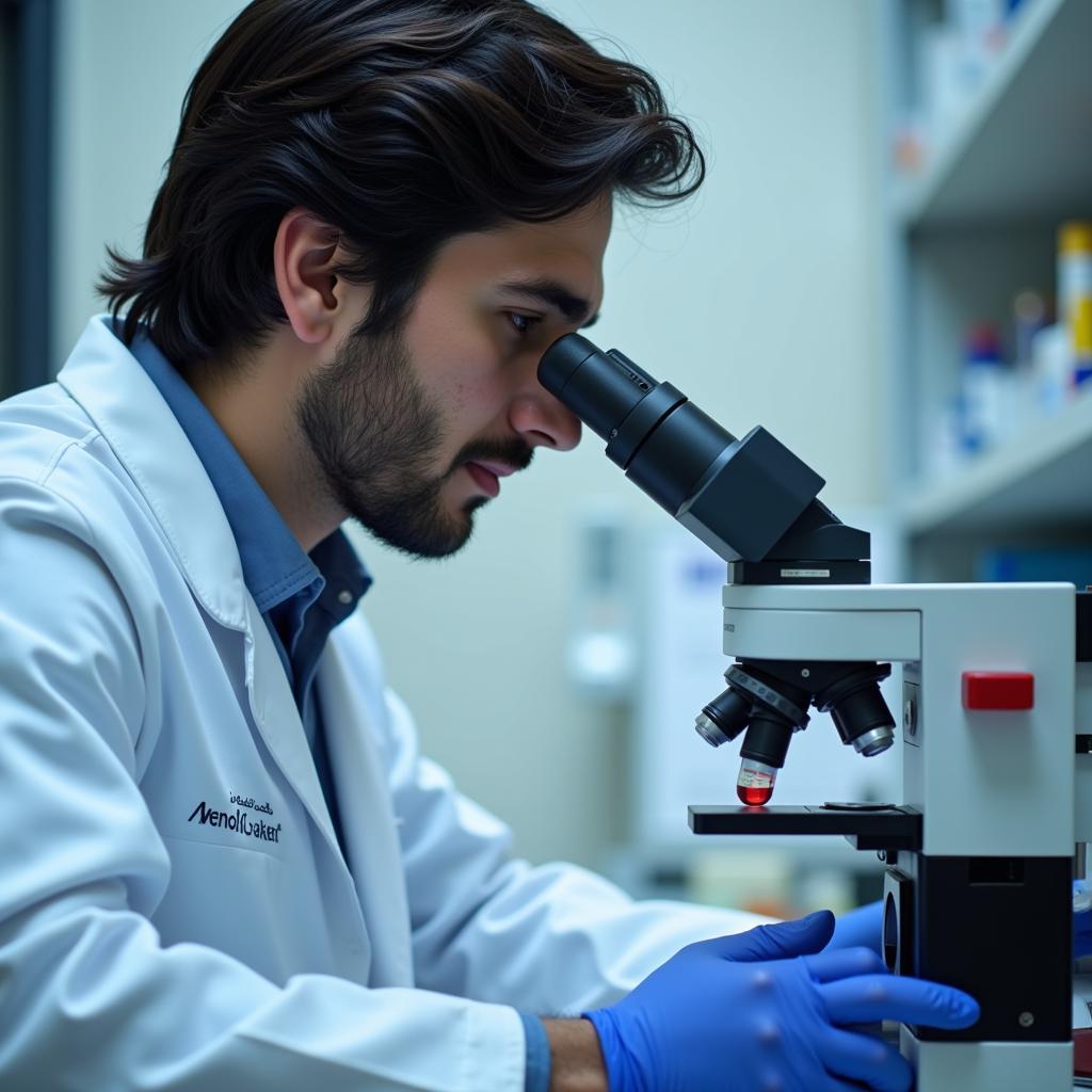 Medical Lab Technologist at Work in Pakistan