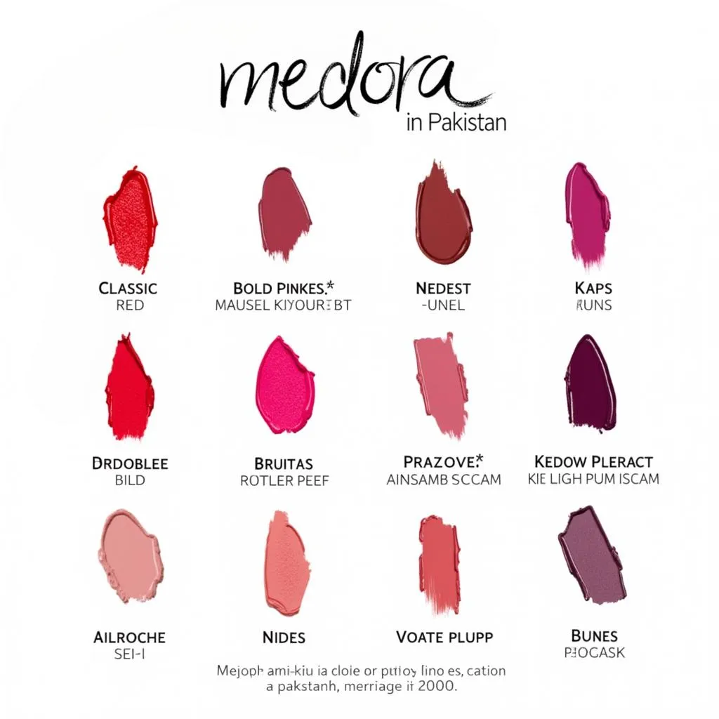 A collection of Medora lipsticks in different shades and finishes