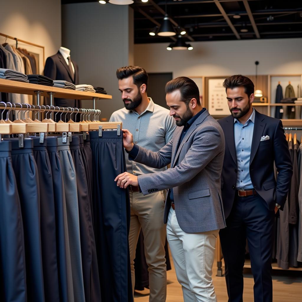 Men Shopping for Trousers in Pakistan