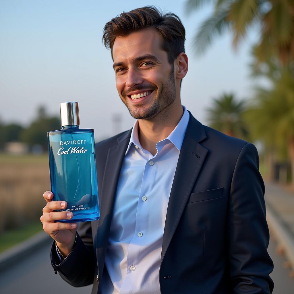 Man Enjoying Davidoff Cool Water