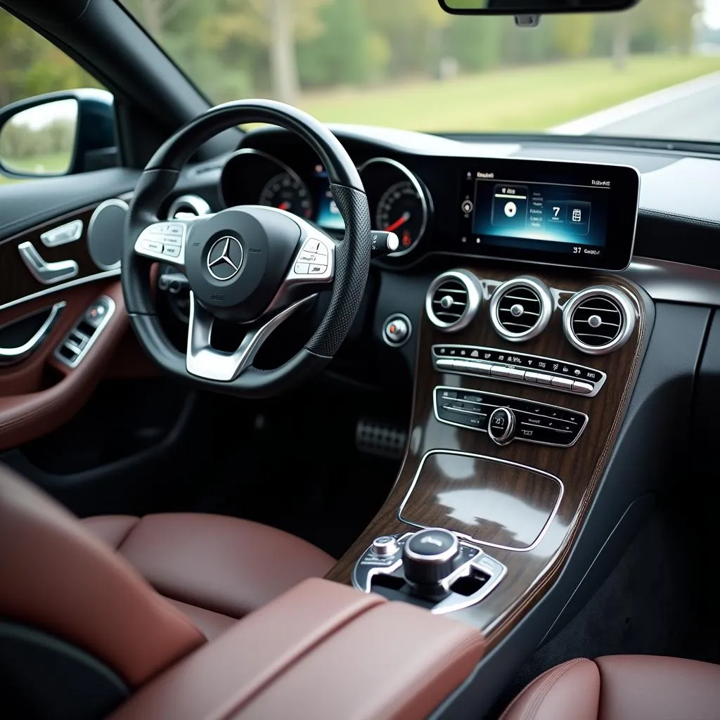 Luxurious Interior of Mercedes C Class in Pakistan