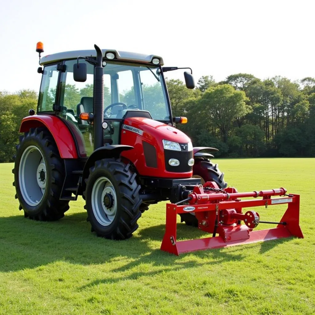 Massey Ferguson 360 equipped with a plough attachment