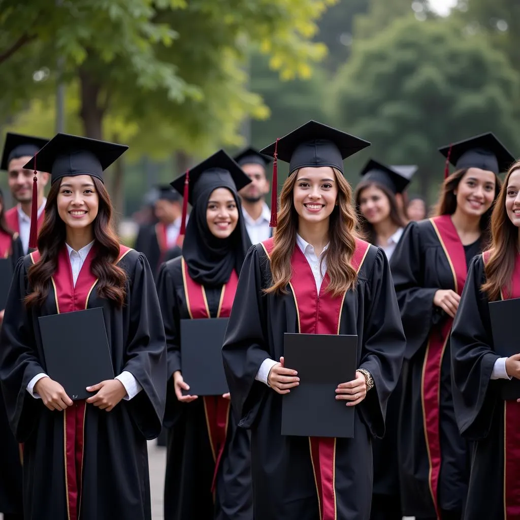 Pakistani Students Celebrating Graduation with Microbiology Degrees