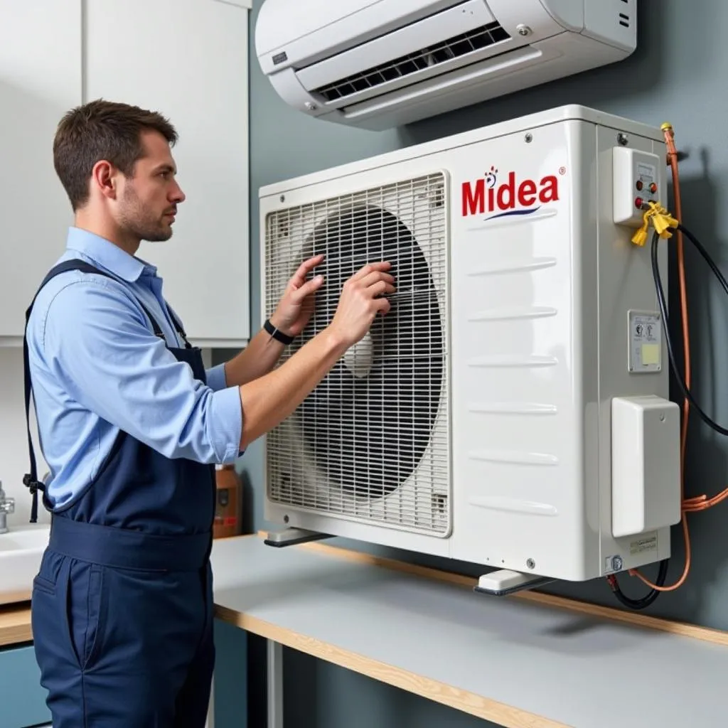 Professional installation of a Midea DC inverter AC