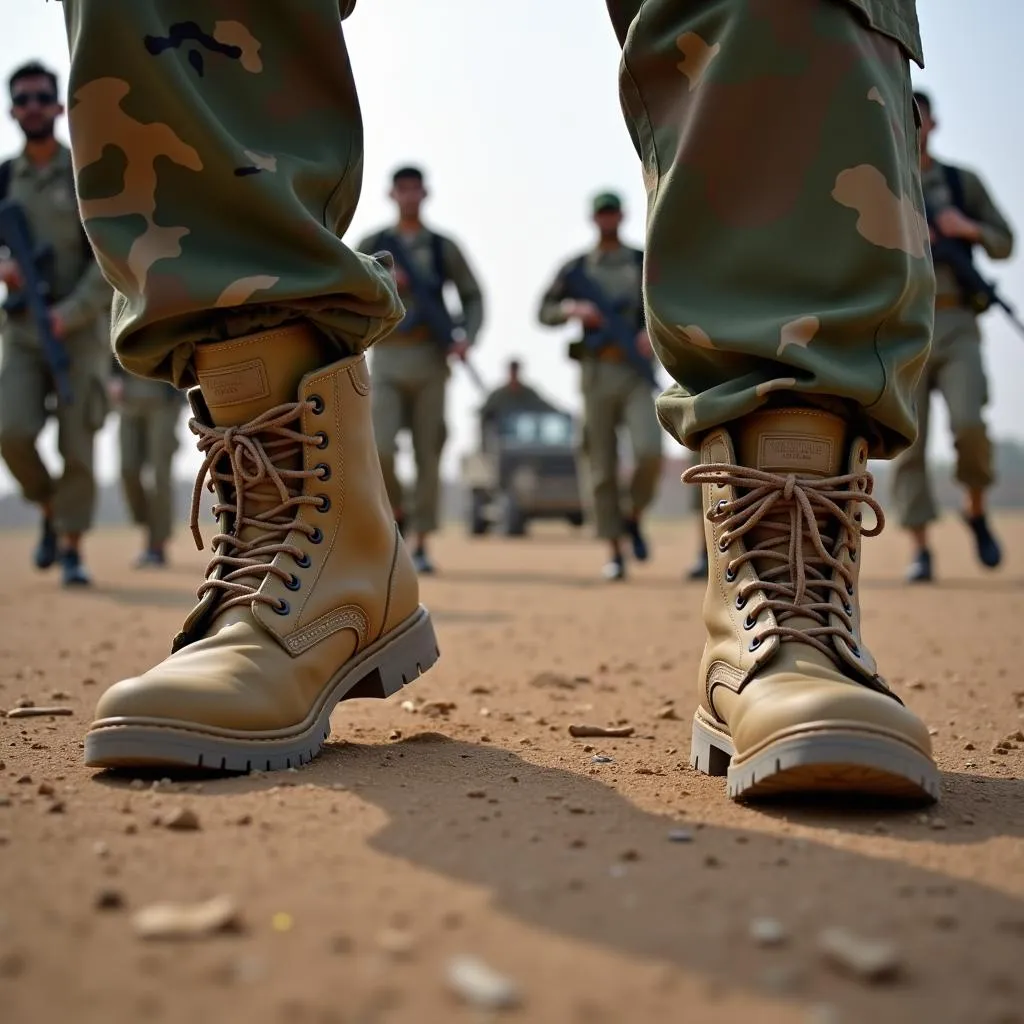 Pakistan Military Training: Boots for Rigorous Exercises