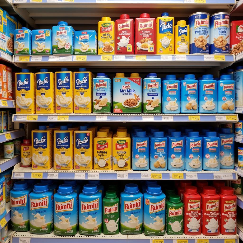 Milk Powder Brands on Supermarket Shelves